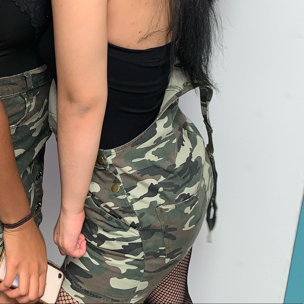 Camo overall dress